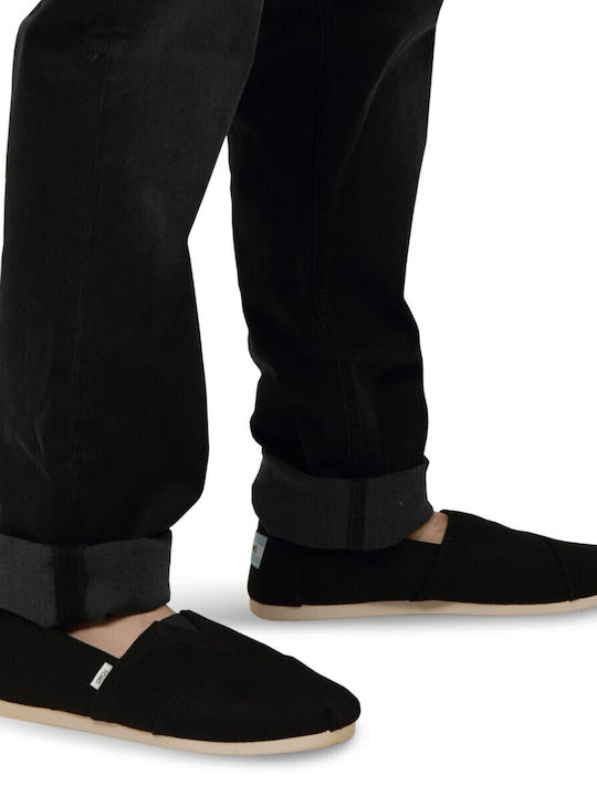 Recycled Cotton Alpargata Men's Espadrilles in Black Color