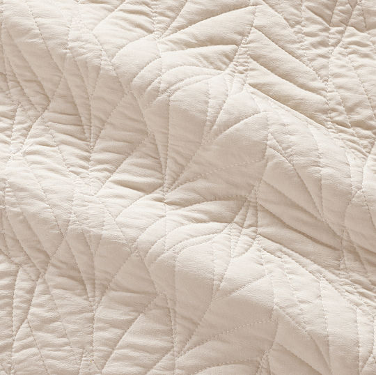 Liolios Home Set Coverlet King Size Beige 260x240cm 3pcs