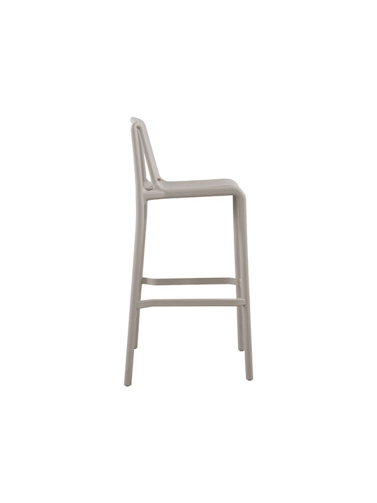 Табуретка Бар За външна употреба от Полипропилен Polly Light Grey 4бр 41x47x100.5см