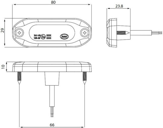 Led Strobo 10v-30v 3 Smd Μπλέ