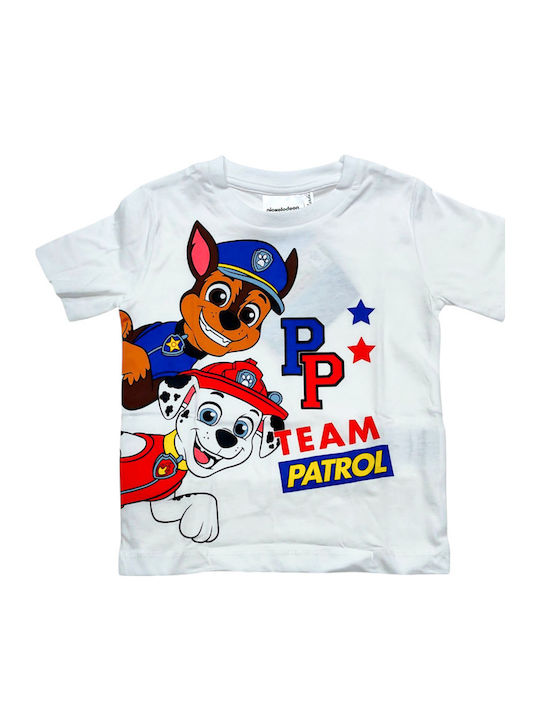 Disney Παιδική Πιτζάμα Καλοκαιρινή Άσπρο Paw Patrol