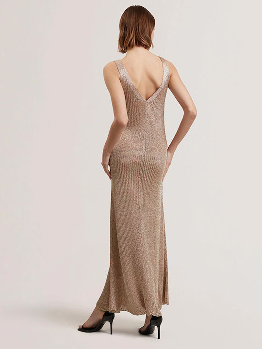 Maxi Evening Dress Gold