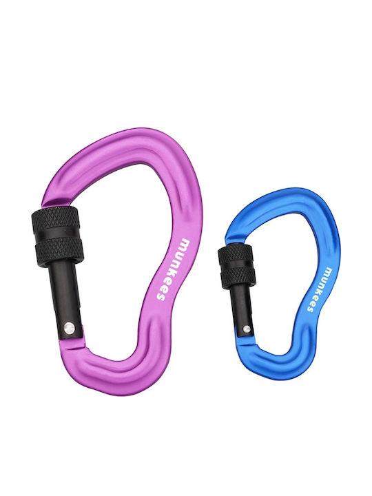Munkees Ear Shape Forged Carabiner Screw Lock 75 Mm & 56 Mm