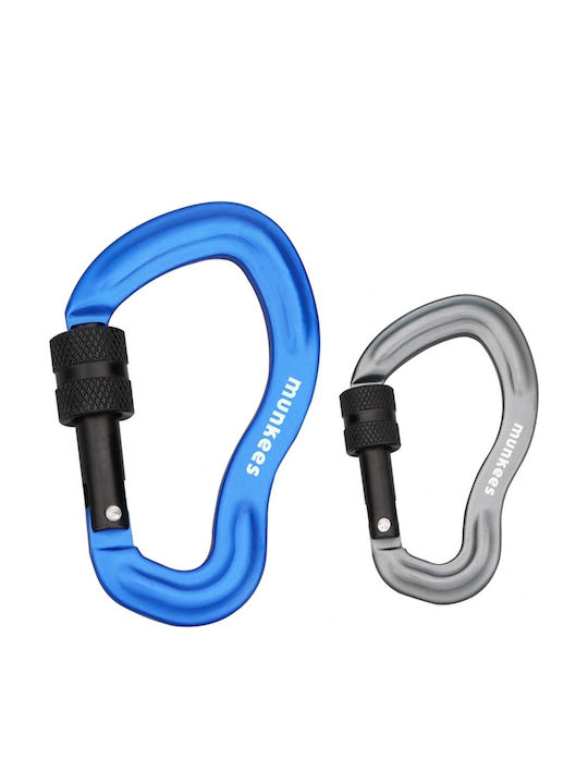 Munkees Ear Shape Forged Carabiner Screw Lock 75 Mm & 56 Mm