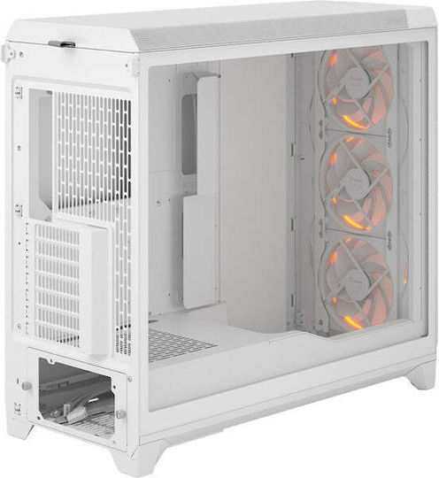 Fractal Design Meshify 3 XL RGB Clear Tint Gaming Midi Tower Κουτί Υπολογιστή με Πλαϊνό Παράθυρο Λευκό