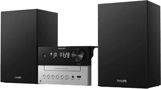 Philips Ηχοσύστημα 2.0 TAM3205M2 TAM3205M2/12 20W με CD Player και Bluetooth Μαύρο