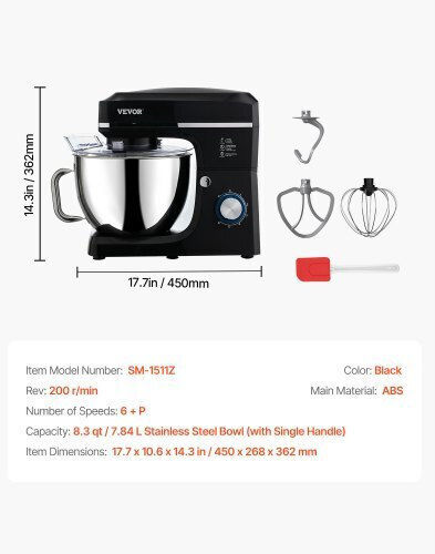 Vevor Commercial Hand Blender 1400W with Shaft 362mm