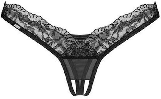 Arrowel Black Crotchless String 2XL/3XL