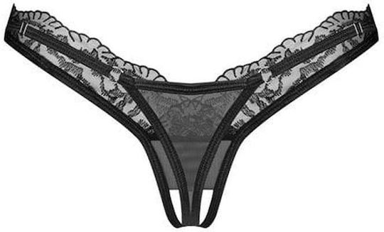 Arrowel Black Crotchless String 2XL/3XL
