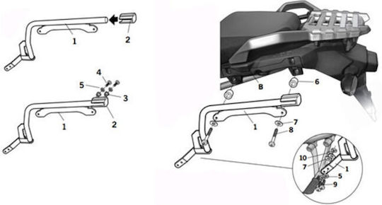 Shad Luggage Rack for Suzuki DL 1000 V-STROM 14-17