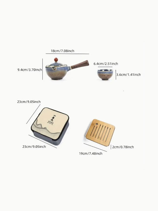 Tea Set Blue 5pcs