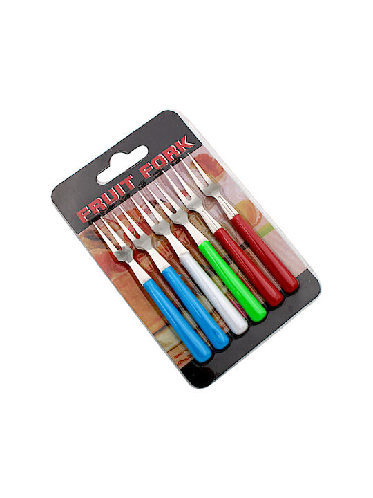Set of Forks Fruit/Dessert Silver 10cm 6pcs