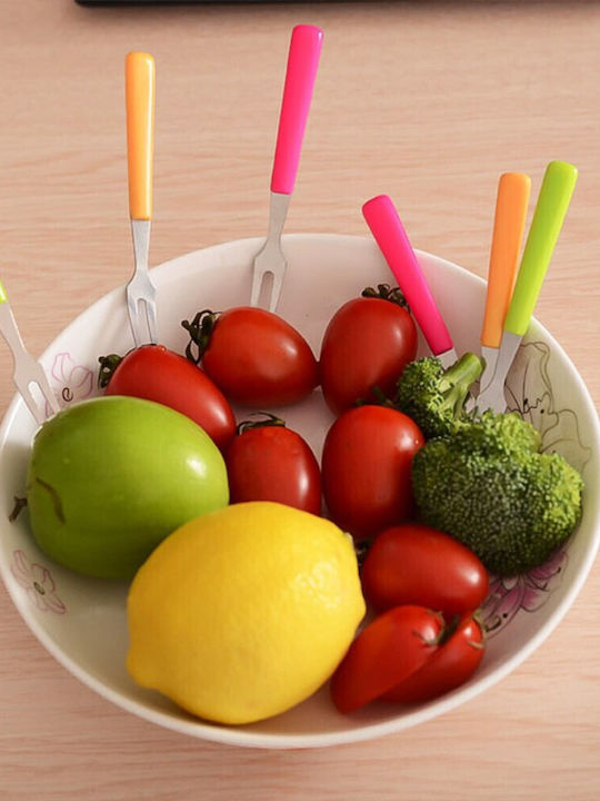 Set of Forks Fruit/Dessert Silver 10cm 6pcs