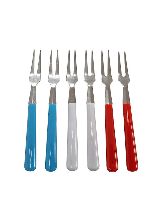 Set of Forks Fruit/Dessert Silver 10cm 6pcs