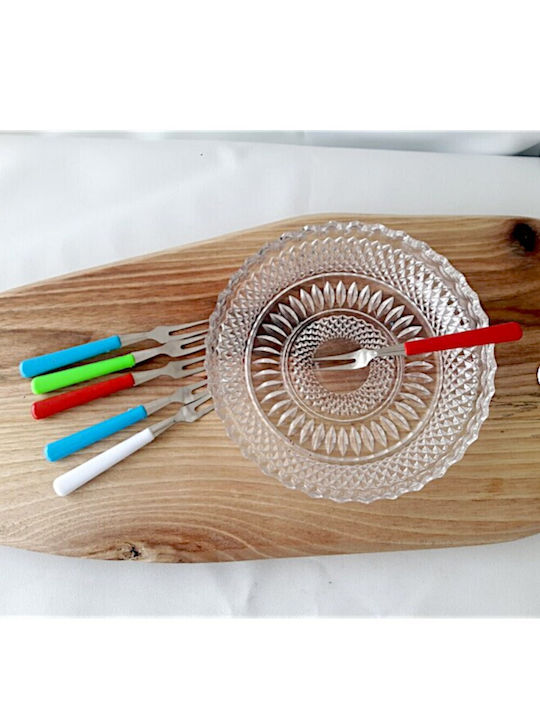 Set of Forks Fruit/Dessert Silver 10cm 6pcs