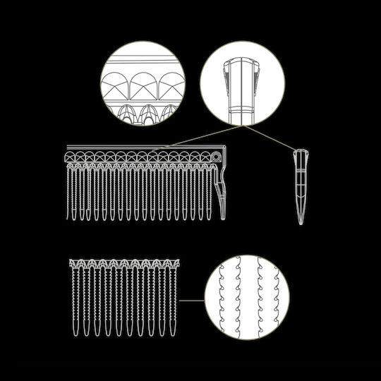 jRL White Hair Comb
