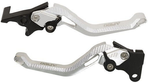 Apido Set of Motorcycle Brake/Clutch Levers Adjustable for Sym VF 185 Silver 34838211
