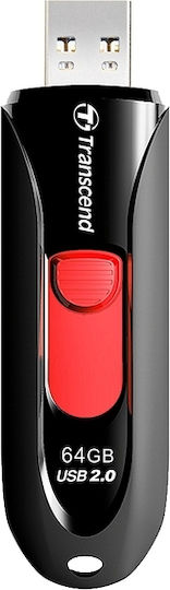 Transcend 64GB USB 2.0 Стик Черен