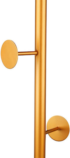 Baumförmiger Garderobenständer aus Marmor und Stahl mit 5 Haken, Maße 172 x 29 cm, Weiß Gold Relaxdays