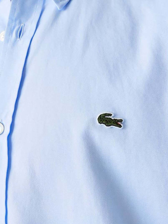 Long-sleeved Cotton Shirt Light Blue