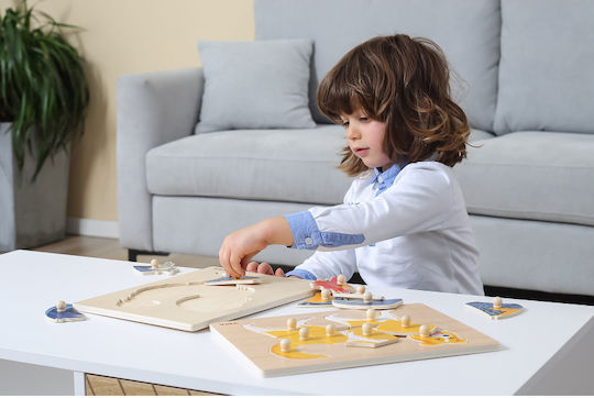 Ξύλινο Παιδικό Puzzle Σφηνώματα 8pcs Viga Toys