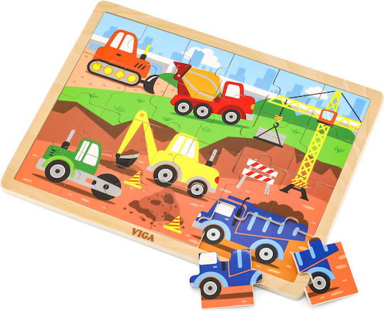 Ξύλινο Παιδικό Puzzle Σφηνώματα 24pcs Viga Toys