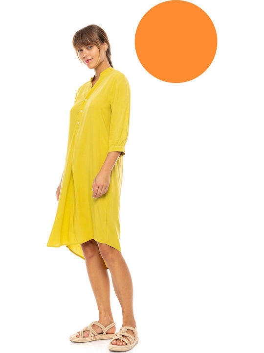 Pink Label Женско Рокля Плажно облекло Orange