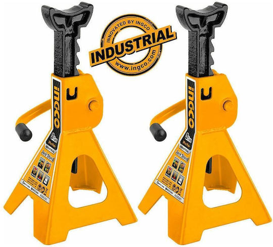 Ingco Set Car Support Stands for Vehicles with Lifting Capacity up to 3 Tons