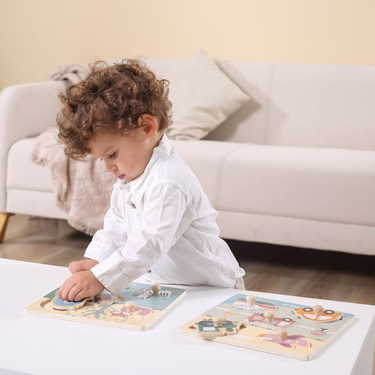 Ξύλινο Παιδικό Puzzle Σφηνώματα Animals 5pcs Viga Toys