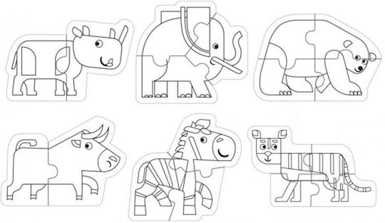 Kids Puzzle Shaped, Wild Animals for 2+ years+ Years 18pcs Oddy At Sea