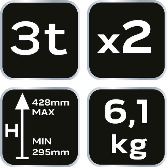 Neo Tools Car Support Stands Set with Maximum Pressure Up to 3 Tons