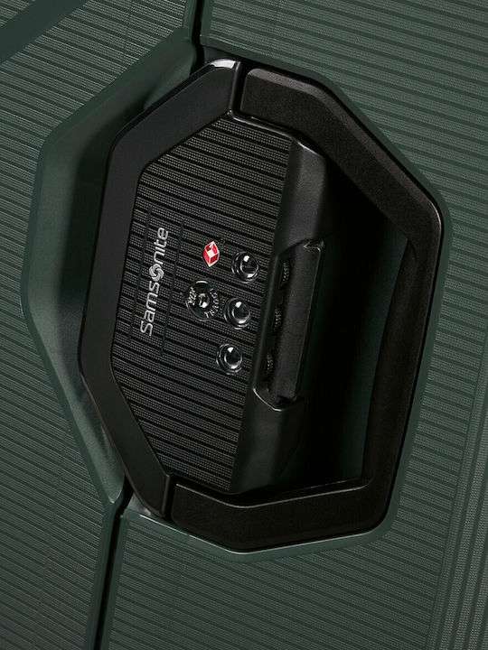 Samsonite MAGNUM Mittlerer Hartschalen-Reisekoffer Forestgrün mit 4 Rädern Höhe 69cm