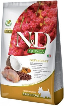 Farmina Quinoa 7kg Dry Food Diet, Grain-Free for Adult Small Breed Dogs with Quail, Meat and Liver