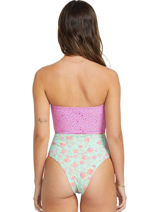 Folk Story One-Piece Swimsuit with Cutouts Floral Multi