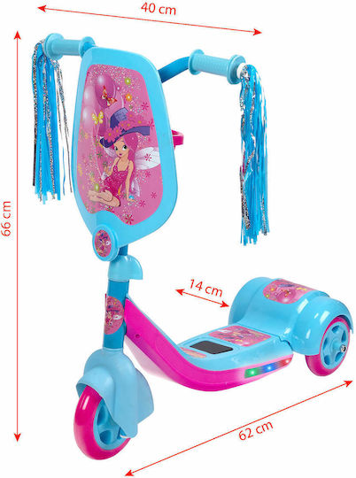 Action One Kids 3-wheel Scooter Pixy Lights Music Pink