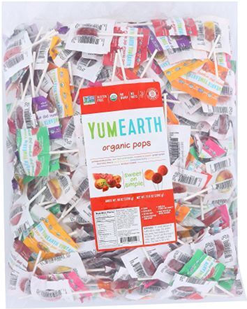 YumEarth 100 Γλειφιτζούρια Φρούτων Bio Χωρίς Γλουτένη 620gr