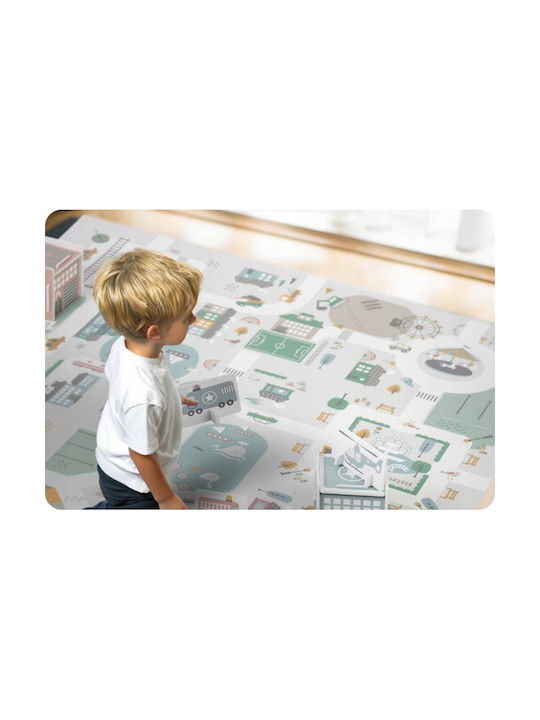 Nukido Kids Foam Rug City Figures Design 105x105cm