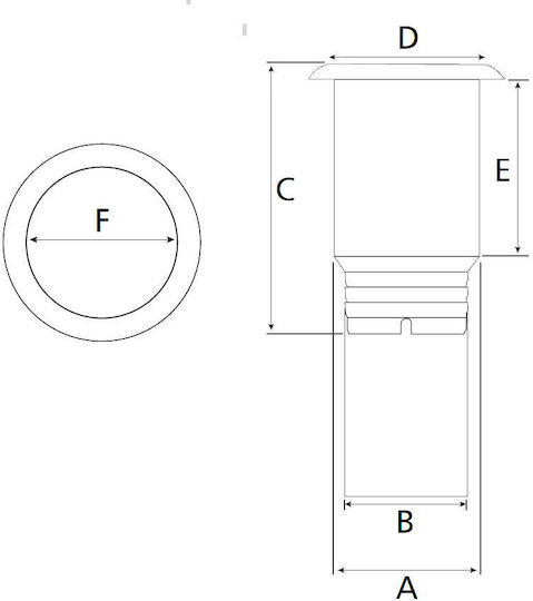 Eval Jgheaburi Σκάφους Debit de apă cu filet 1-1/2" Negru