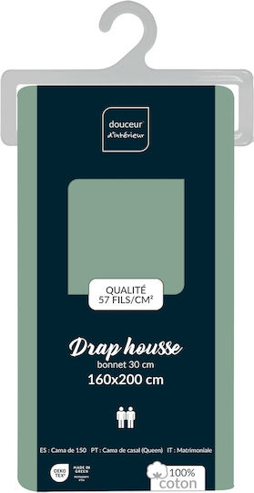 Sheet Super-Double with Elastic 160x200+30cm. L-c Lina Sage