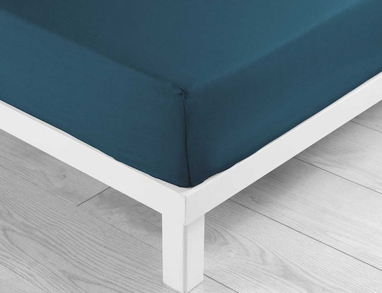 Sheet Super-Double with Elastic 160x200+30cm. L-c Lina Blue