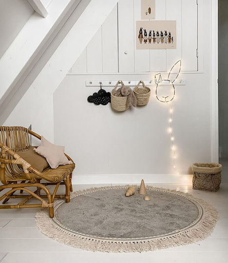 Tapis Petit Lily Детско килимче Сив Кръгло с диаметър 110см
