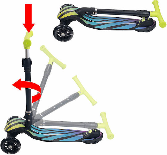 Action One Kids 3-wheel Foldable Scooter Fantasy Light-up Wheels