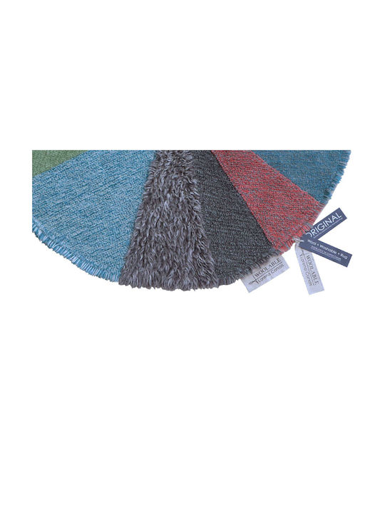 Lorena Canals Pie Chart Handmade Kids Rug Multicolor Round with Diameter 120cm