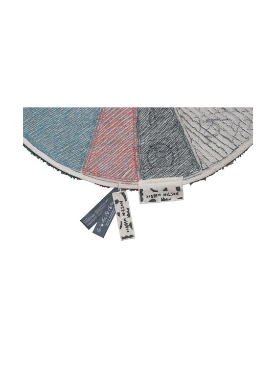 Lorena Canals Pie Chart Handmade Kids Rug Multicolor Round with Diameter 120cm