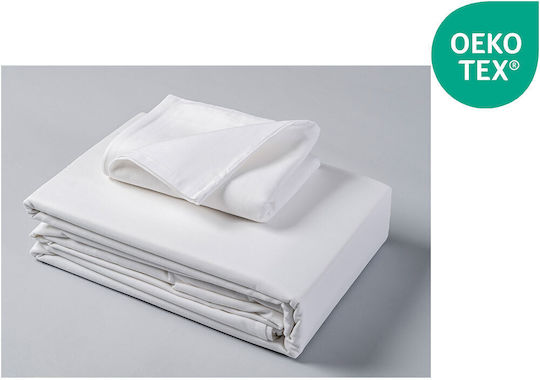 Easy Home Bettlaken Set Für Einzelbett 3Stücke 160x260cm Weiß