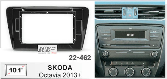 CARAV Industries Inc. DIN Fascia Panels 2 Din Compatible with Screen 10" for Skoda Octavia 2013 2019