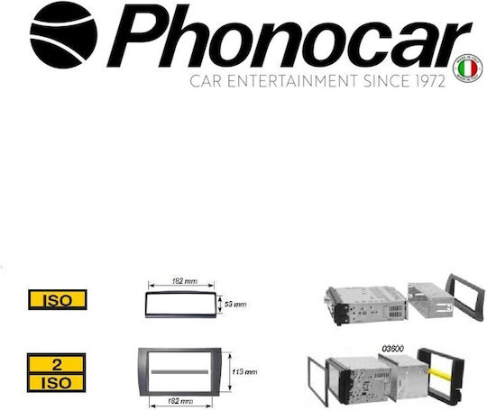 Phonocar Πρόσοψη R/CD για Smart Fortwo 2007-2010 / FourFour 2004-2006 Μαύρο