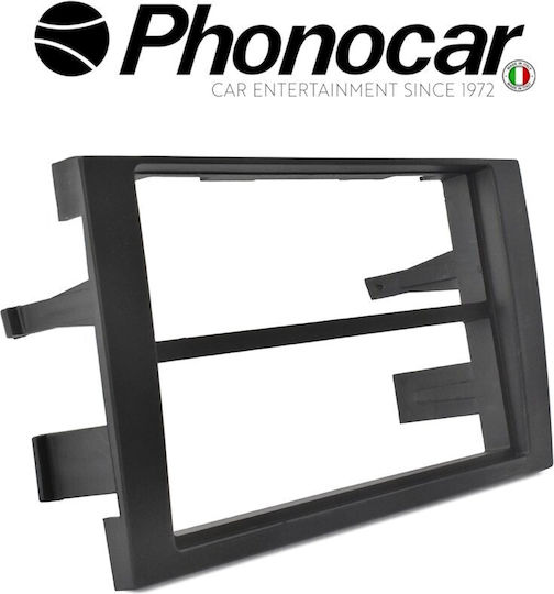 Phonocar DIN Fascia Panels 2 Din Front Panel R/CD for Audi A4 2001-2007 Black for Audi A4 2001-2007