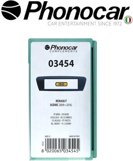 Phonocar Πρόσοψη 1 Din ISO για Renault Scenic 2016