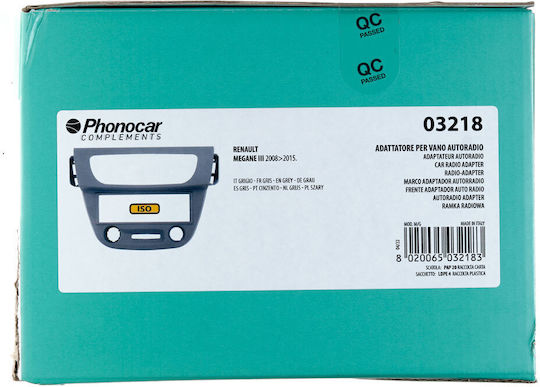 Phonocar Πρόσοψη 1 Din για Renault Megane III 2008-2015